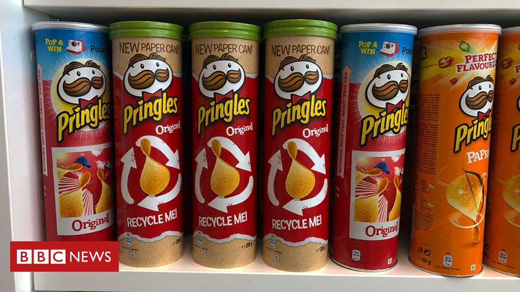 Pringles tube trying to wake up from a "recycling nightmare"