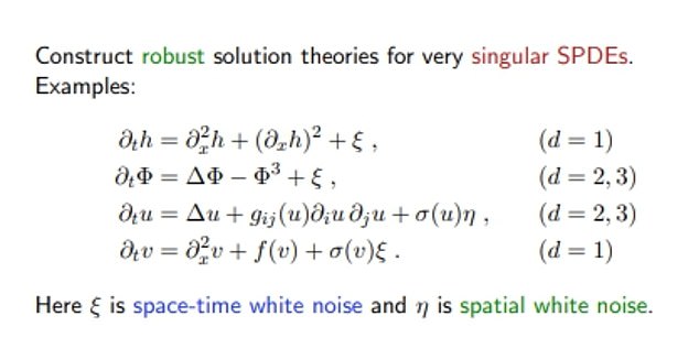 Pictured is an example of some of Professor Herer's mind-boggling equations as shown on his website