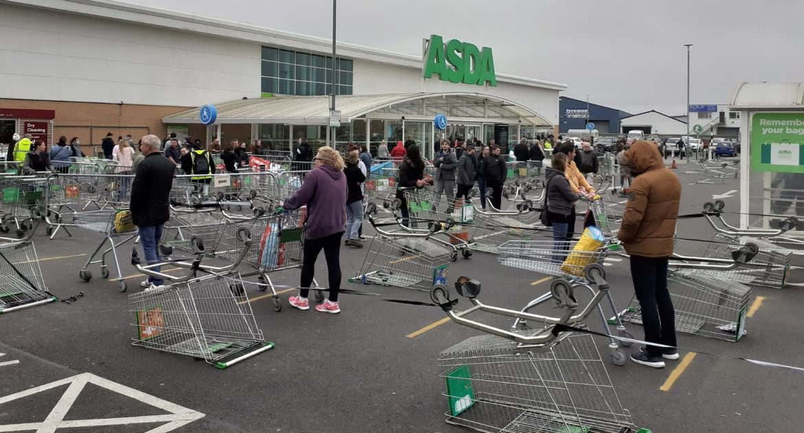 Asda, Tesco, Iceland, Sainsbury and Aldi rules, with strict restrictions starting Monday