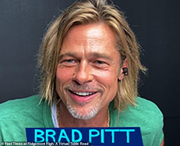 Thanks to Dirty Pandemic: Brad had longer than usual blonde hair with a green top because it looked like a dirty picture from his hit movie Legends Of The Fall from 1995