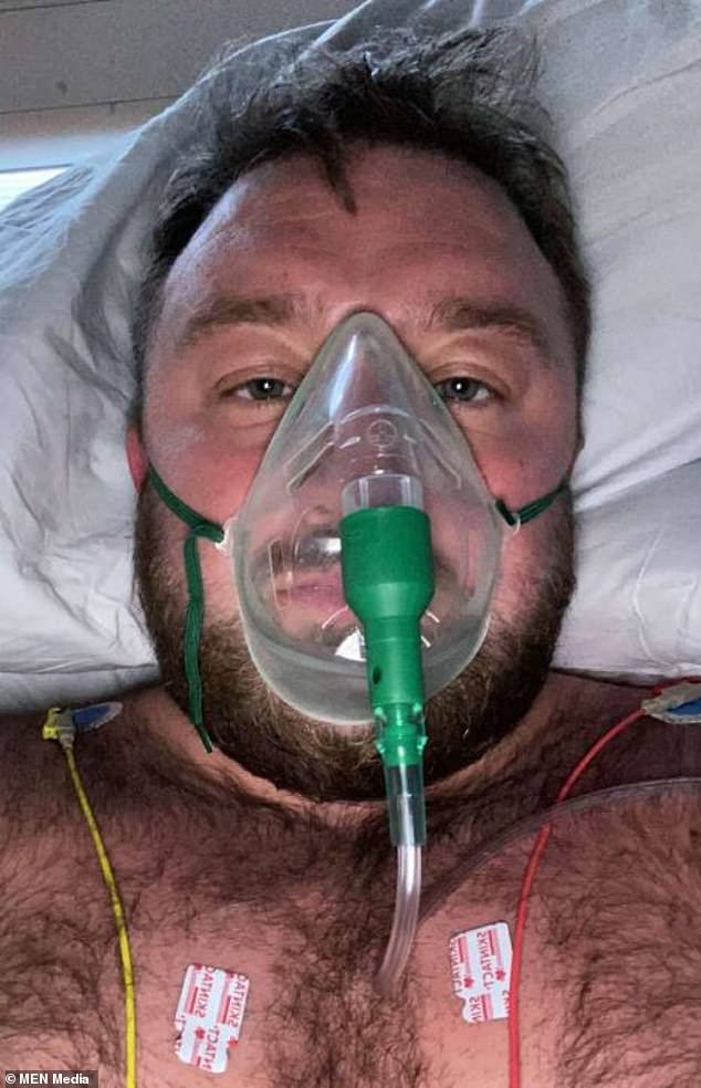 Chris Grayley, 29, one of the British vacationers, who believed that the Corona virus was a `` b ****** t '', posted a video message warning from his hospital bed in Watford, Hertfordshire, after contracting the virus