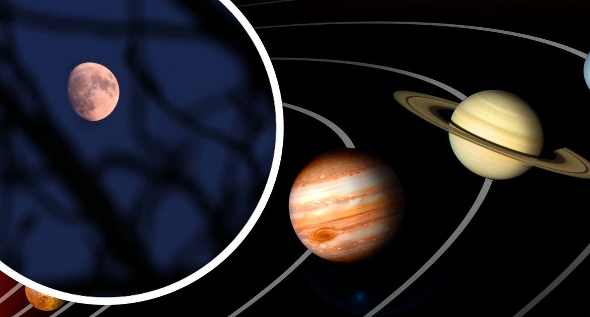 Jupiter and Saturn make a triangle with the moon - the meteorological bureau forecast and when to see them