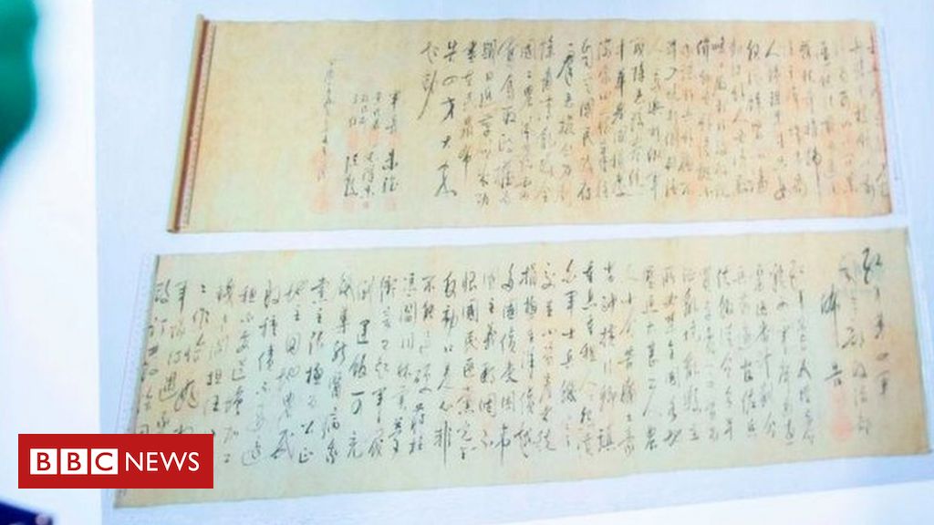 A scroll worth millions was found stolen from Mao Zedong cut in half