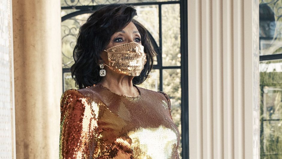 Shirley Basie wears a sequin face mask to celebrate 70 years in the entertainment industry |  Ents & Arts News