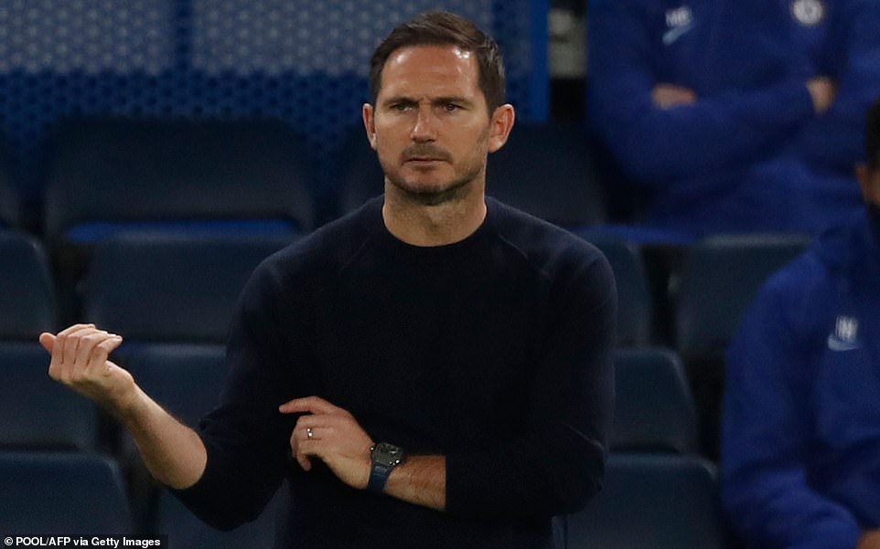 Chelsea coach Frank Lampard looks at his team as they open their Champions League campaign against the LaLiga team