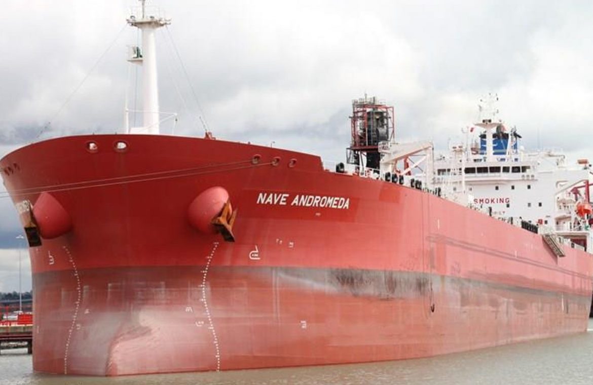 Reports say the Nave Andromeda has been hijacked. Pic: Marinetraffic.com/Arthur George Terry