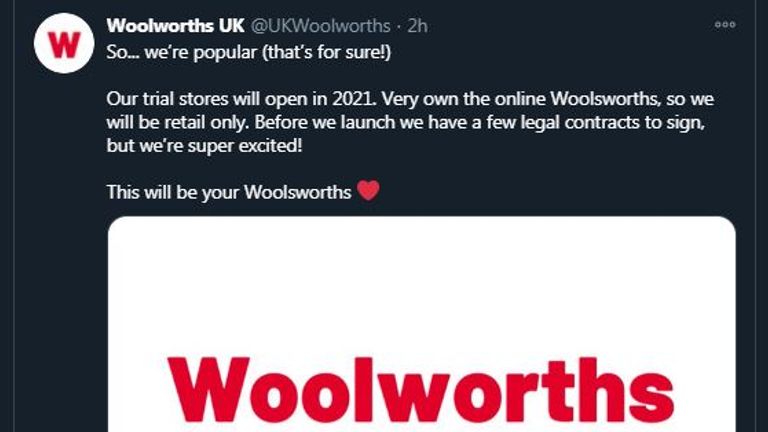 This will be your Woolsworths.  Weird novel says Woolworths will return next year but is that true?