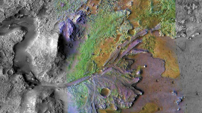 NASA announced that the rover will land in the Jezero crater.  Pic: NASA