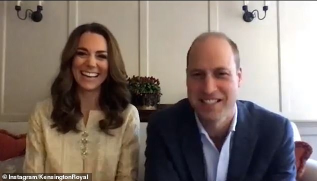 A year after their visit to Pakistan, Kate Middleton and Prince William (pictured) spoke to two organizations they visited in October 2019 via a video call.