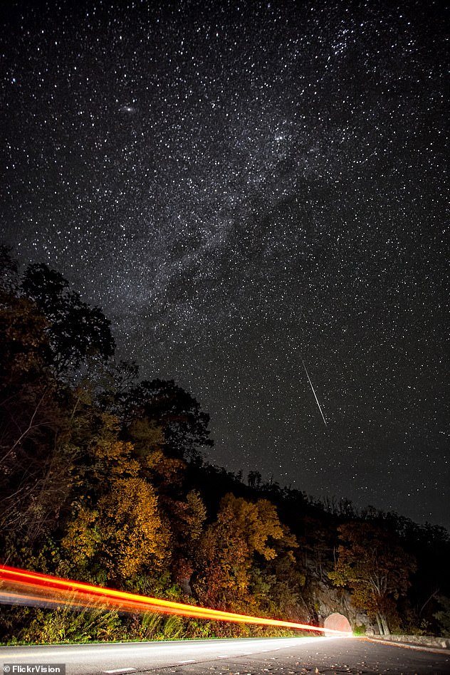 Stargazers are preparing to relish this month when hundreds of falling stars light up the sky during the Orionid meteor shower.  In the photo it happened 2012