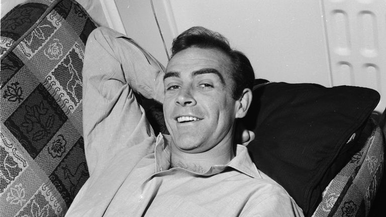 August 31, 1962: Scottish actor Sean Connery, the new face of James Bond superstar, relaxes in his basement apartment in NW8, London.  (Photo by Chris Ware / Keystone Features / Getty Images)