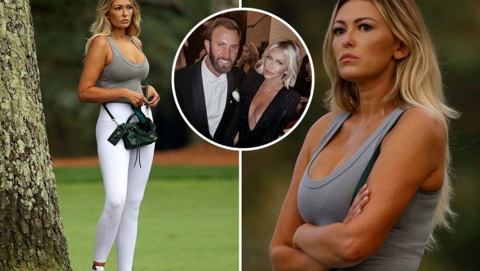 Dustin Johnson’s fiancee, Paulina Gretzky, shines at a low top as she watches the golf star win her first Masters Championship in Augusta
