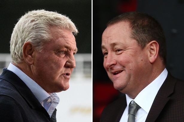 Steve Bruce and Mike Ashley