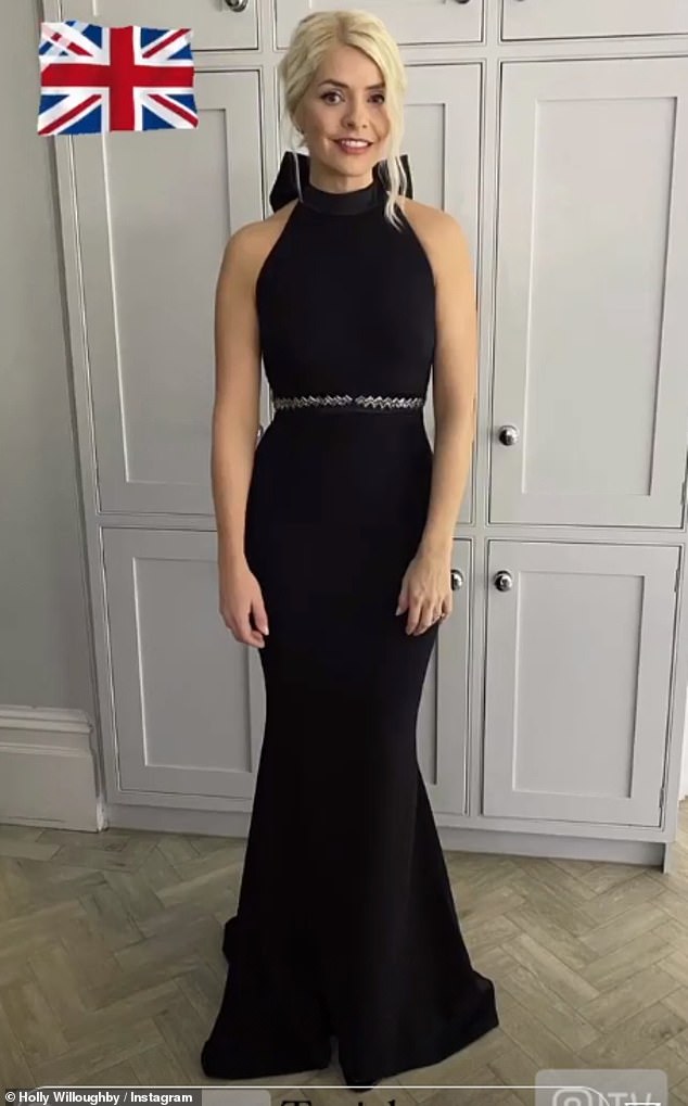 Wonderful!  Holly Willoughby took to Instagram on Sunday to give fans a glimpse of her glamorous outfit ahead of the annual Pride Of Britain Awards.