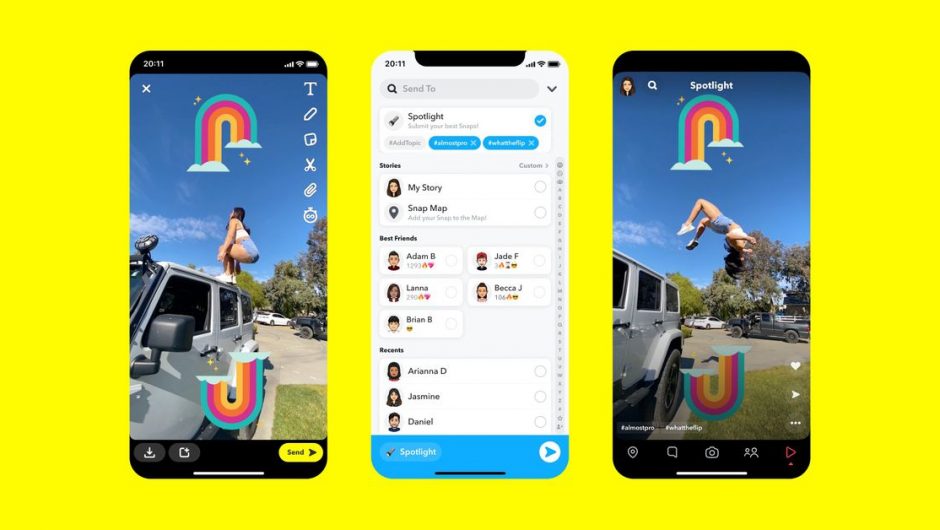 Snapchat has officially launched an in-app TikTok competitor called Spotlight