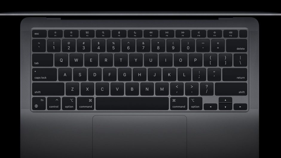 The new MacBook Air keyboard features dedicated keys for Dictation, Spotlight, Do Not Disturb and Emoji
