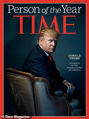 The magazine named Trump Person of the Year in 2016, pictured above