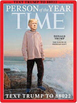 The Trump campaign shared this photo of him superimposed on the body of 2019 prize winner Greta Thunberg after the president got angry that he didn't win again.