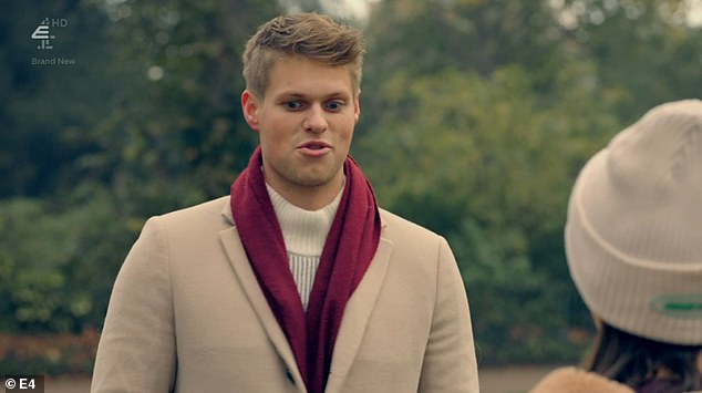 New look: Somehow, between a few episodes ago and now, James inherited a family business and started dressing up like a middle-class American banker from Lifetime Christmas.