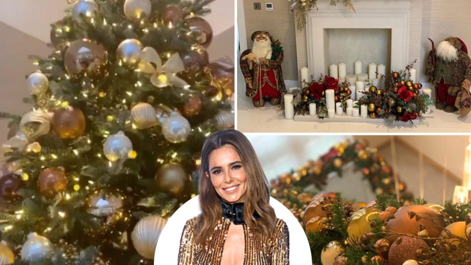 Cheryl gives fans a rare glimpse of the house she shares with her son Bear as she browses out for their Christmas decorations