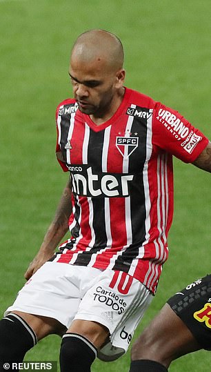 Dani Alves, now in Sao Paulo, is seventh on the list