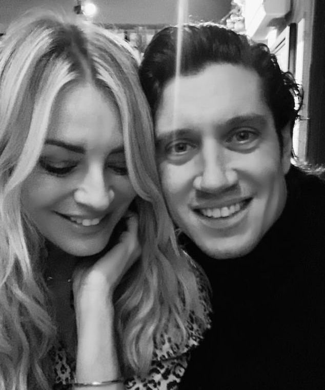 Sweet: Vernon Kay of a celebrity shared a likable shot with wife Tess Daly and talked about their `` special '' evening at home in a post he shared on Thursday