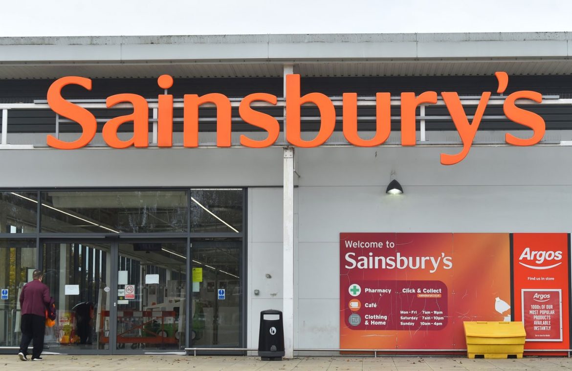 A general view outside Sainsbury's and Argos as they announce Sainsbury's will cut 3,500 jobs and close 420 Argos stores on November 05, 2020 in Newcastle Under Lyme, Staffordshire