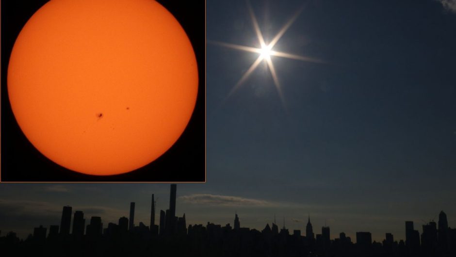 Spotted sun: Our spotted star shines over New York City (photo)