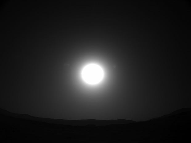 The image was captured by the rover while on Mars