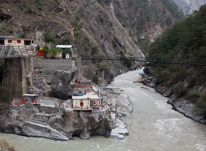 India.  The Himalayan glacier broke through and flooded villages.  Dramatic Recordings