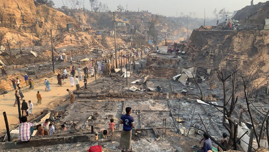 Bangladesh.  A massive fire broke out in a refugee camp.  7.5 thousand Rohingya lost the roof over their heads  world News