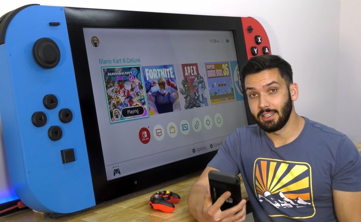 The Youtuber built the world's largest Nintendo Switch operator.  Supports 4K