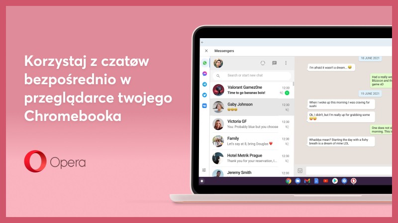 Opera Chromebook Instant Messaging