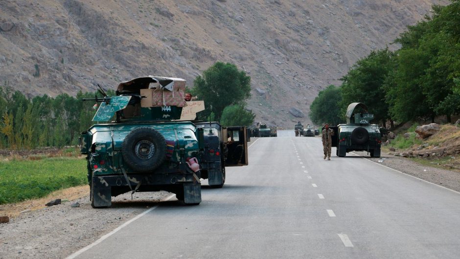 Afghan soldiers fleeing the Taliban.  Russia is concerned about the situation.  The Kremlin spokesman will speak