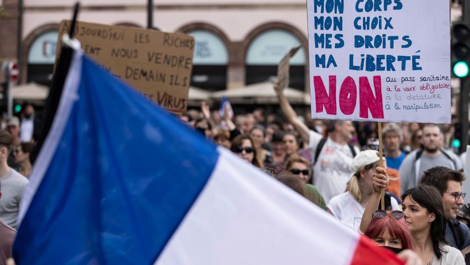 France.  100 thousand people in protests against government decisions regarding vaccinations.  But most of them support them |  world News