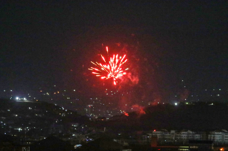 After the last US plane took off from Kabul airport on August 31, 2021, festive shots lit up part of the night sky.