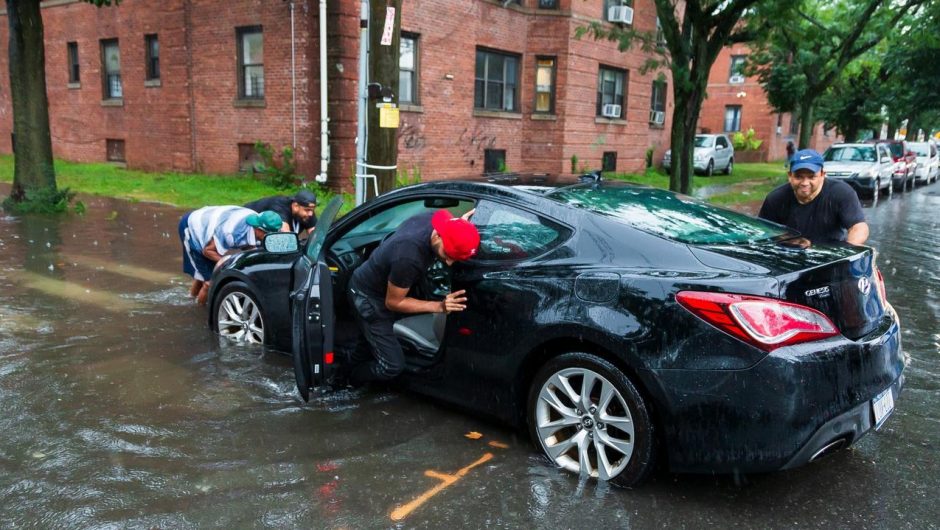 Tropical Storm Henry hit the United States.  Flooded streets, canceled flights, people without electricity