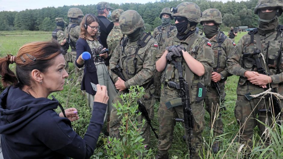 Usnarz Gorny, a camp for migrants on the Polish-Belarus border.  Senate Vice President Gabriela Morawska Stanica came, she was not allowed to pass through the ring