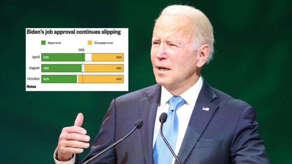 vote.  Low record of support for Joe Biden in the United States