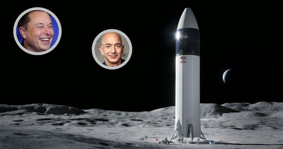 Musk defeated Bezos.  SpaceX has won a contract to build a lunar lander