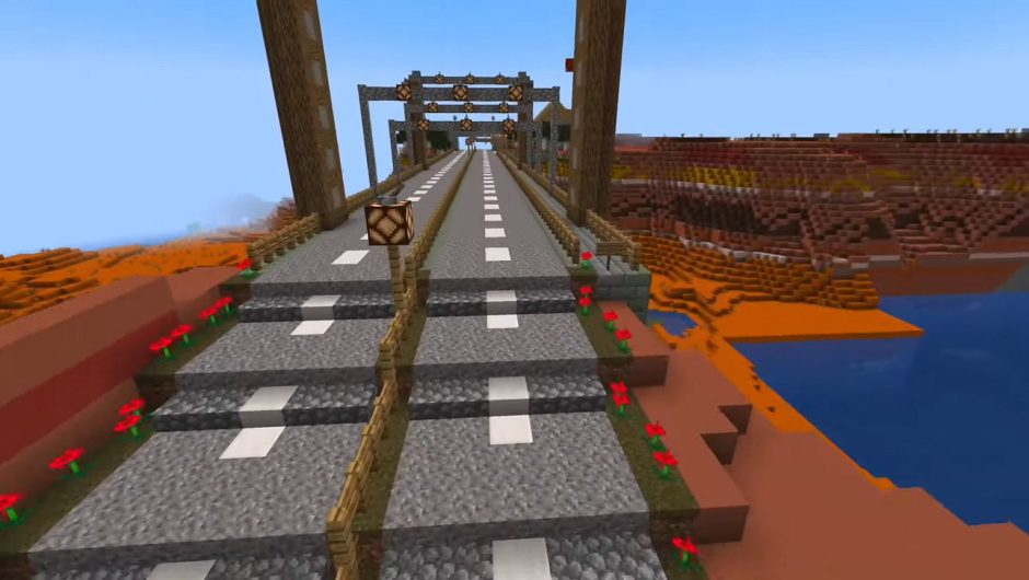 The player created a highway in Minecraft over 10 km in length.  It took him 5 years to exercise