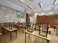 Empty classroom in school