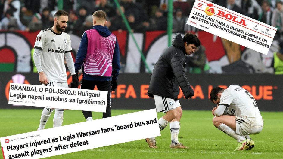 All of Europe writes about the attack on Legia players.  We deliberately avoided the term ‘football fans’.