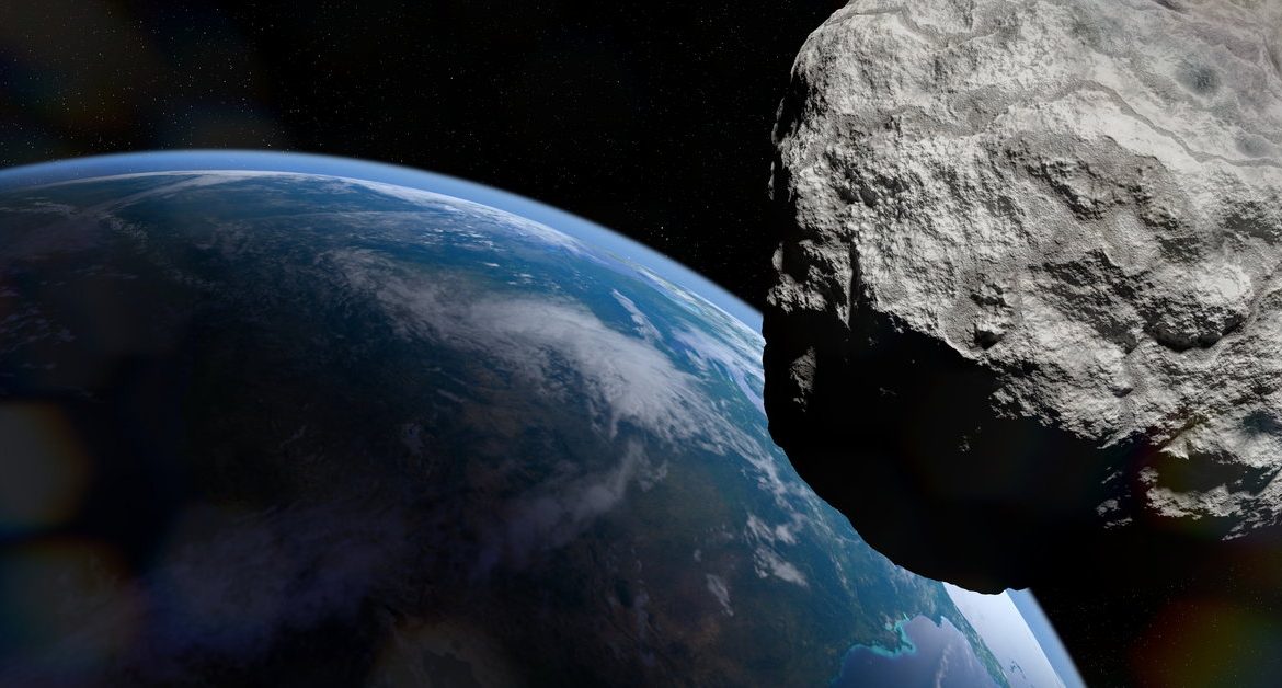 The asteroid is hurtling towards Earth.  It is bigger than the tallest building in the world