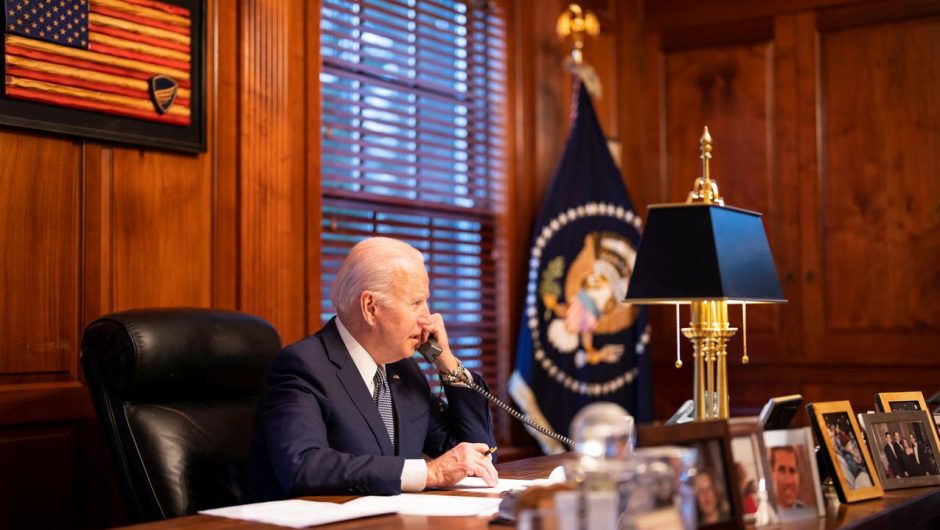 United States and Russia.  Telephone conversation between Joe Biden and Vladimir Putin