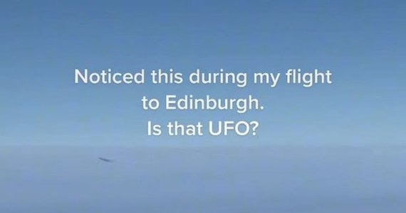 The presence of a UFO was observed by a passenger on a Ryanair plane.  There is a movie!