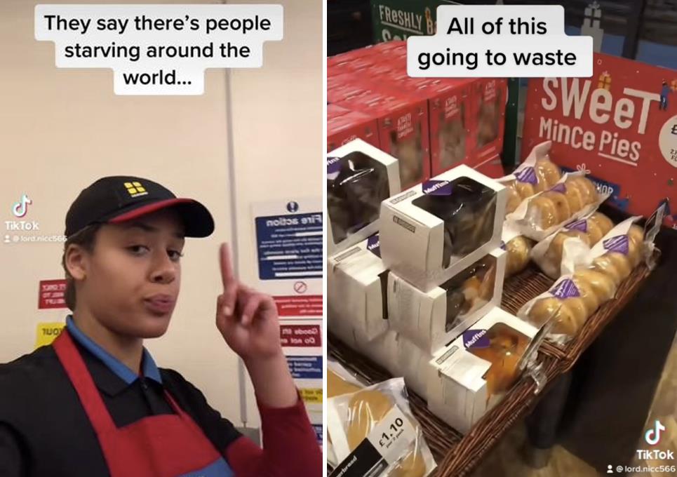 She was fired from her job because she revealed how much food she throws away each day