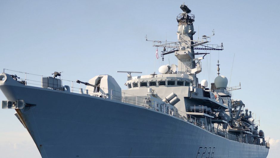 Great Britain.  A Russian submarine collides with a British warship