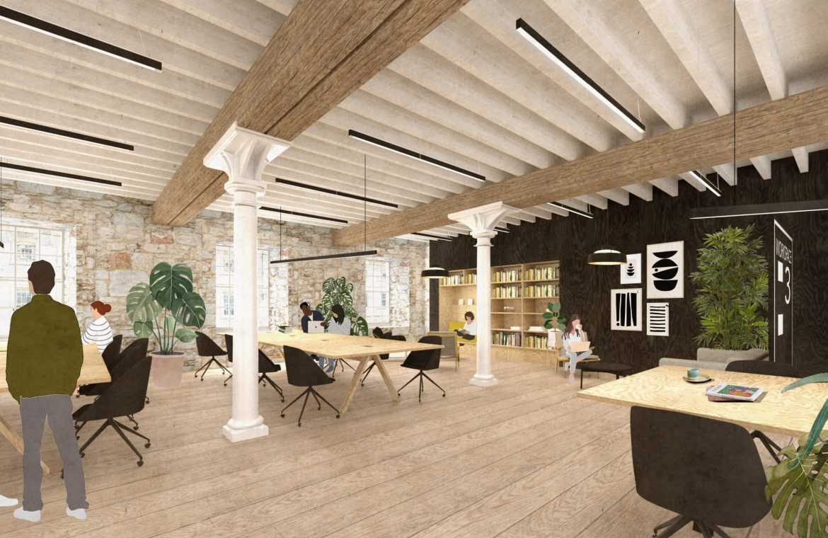 In April 2022, a new premium class co-working space will open at Royal William Yard
