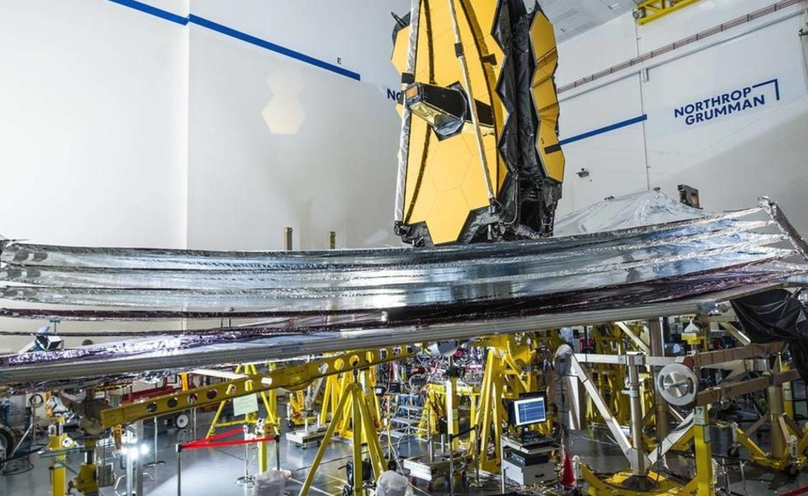 NASA.  The James Webb Telescope has finished opening the 70-meter sunvisor